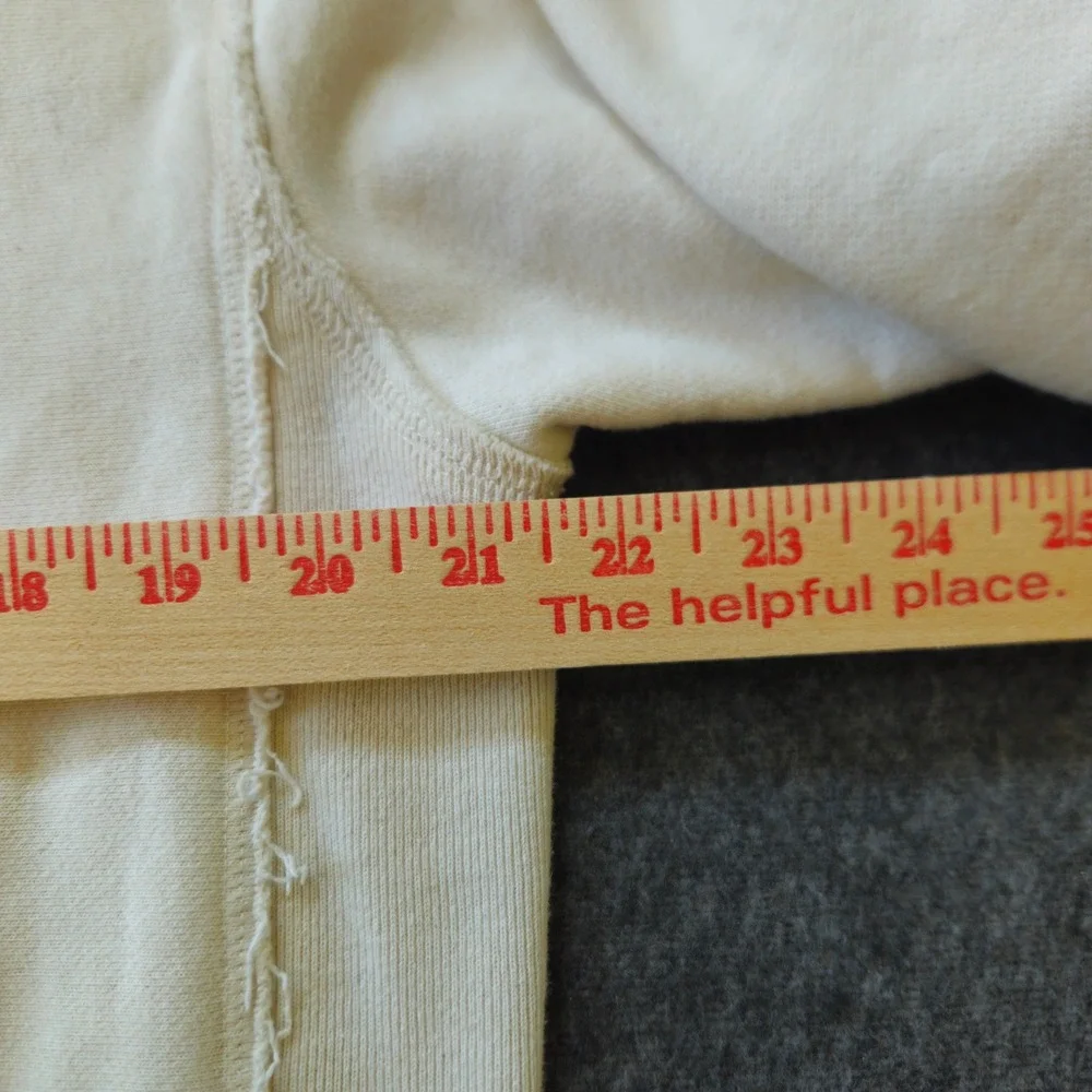 Champion Reverse Weave Natural State Hoodie Size Medium Raw Seam EUC Heavyweight